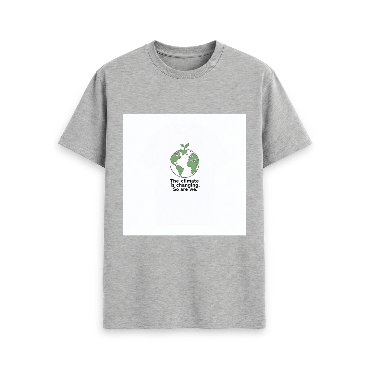 Athletic Grey Printed T-shirt Front
