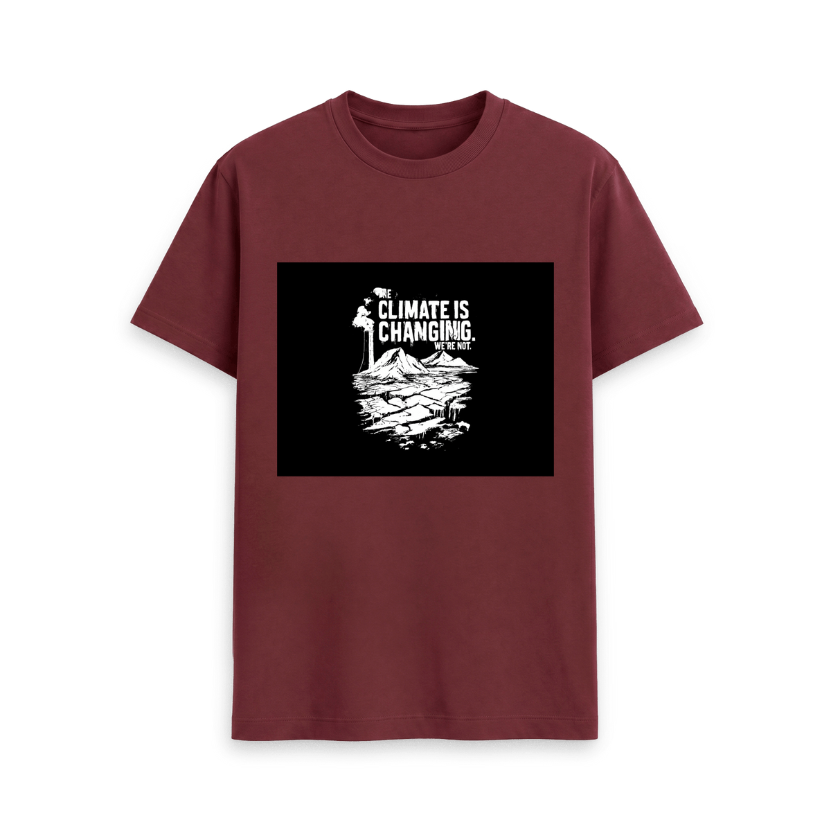 Red Wine Printed T-shirt Front