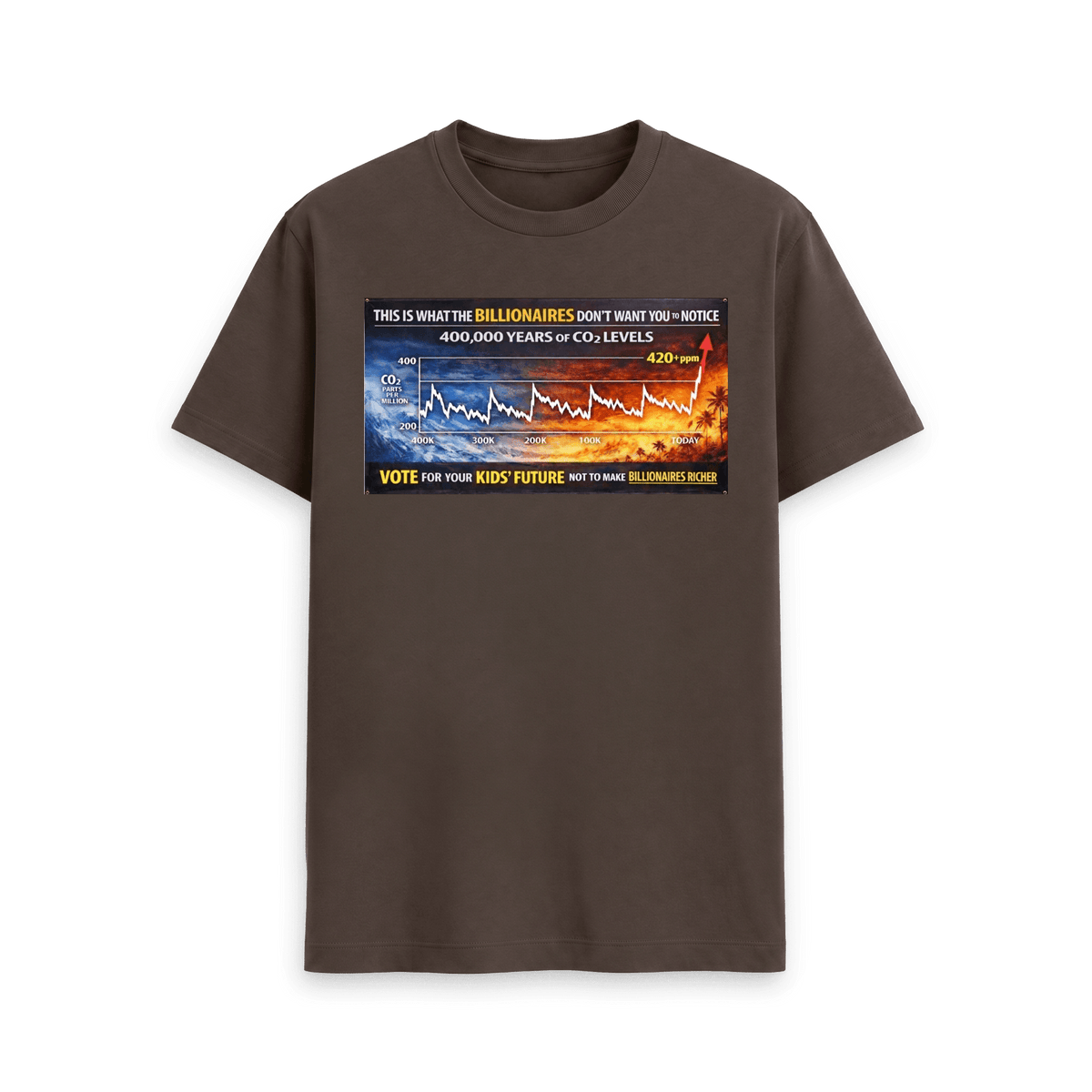 Chocolate Printed T-shirt Front
