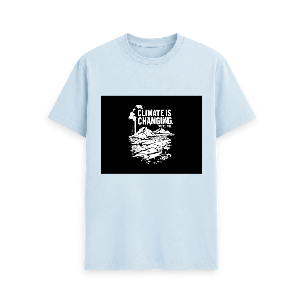 Sky Blue Printed T-shirt Front