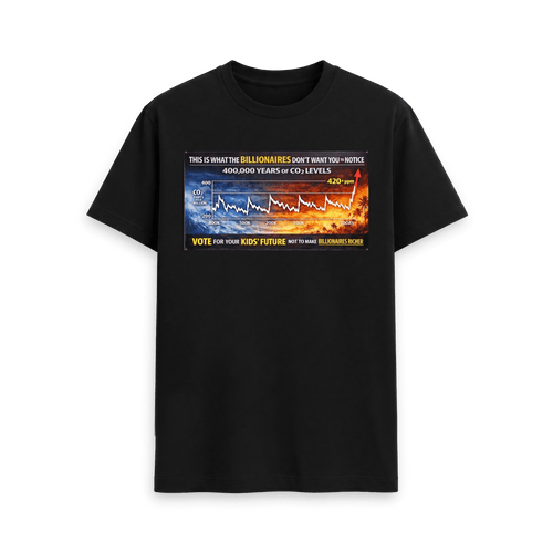 Black Printed T-shirt Front