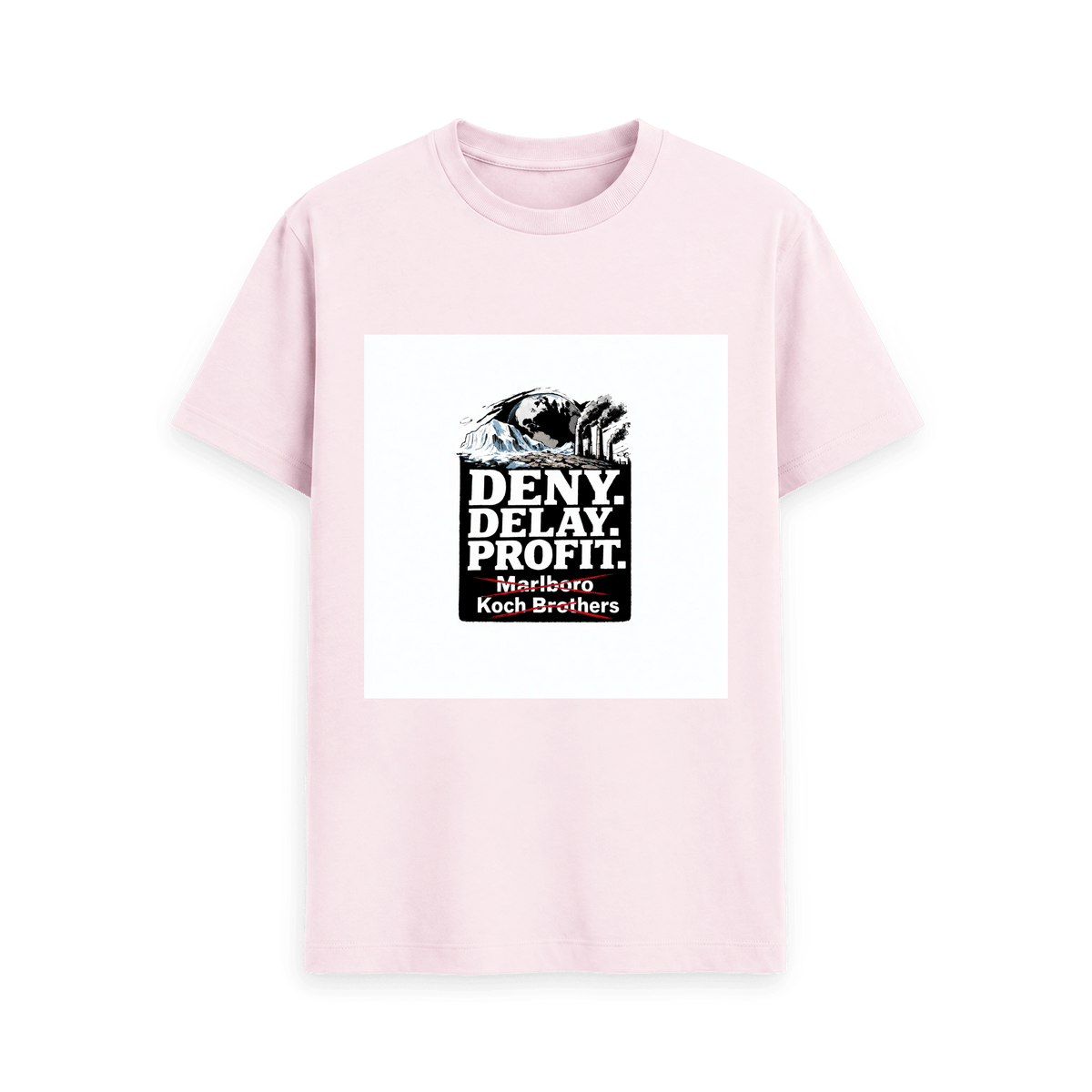 Pink Printed T-shirt Front