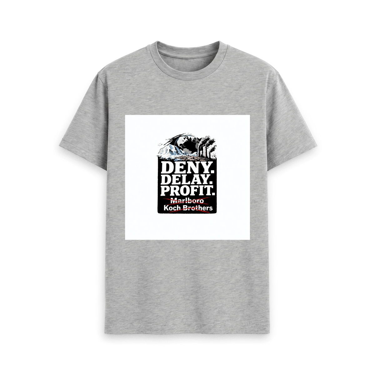 Athletic Grey Printed T-shirt Front