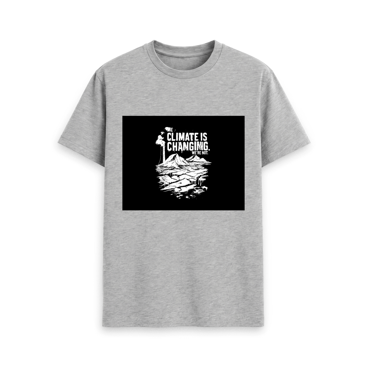 Athletic Grey Printed T-shirt Front