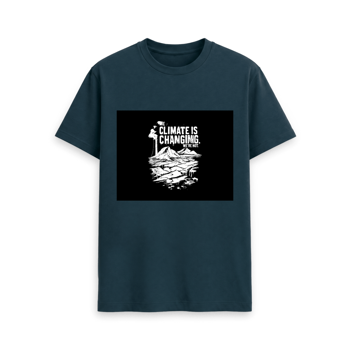 Denim Blue Printed T-shirt Front