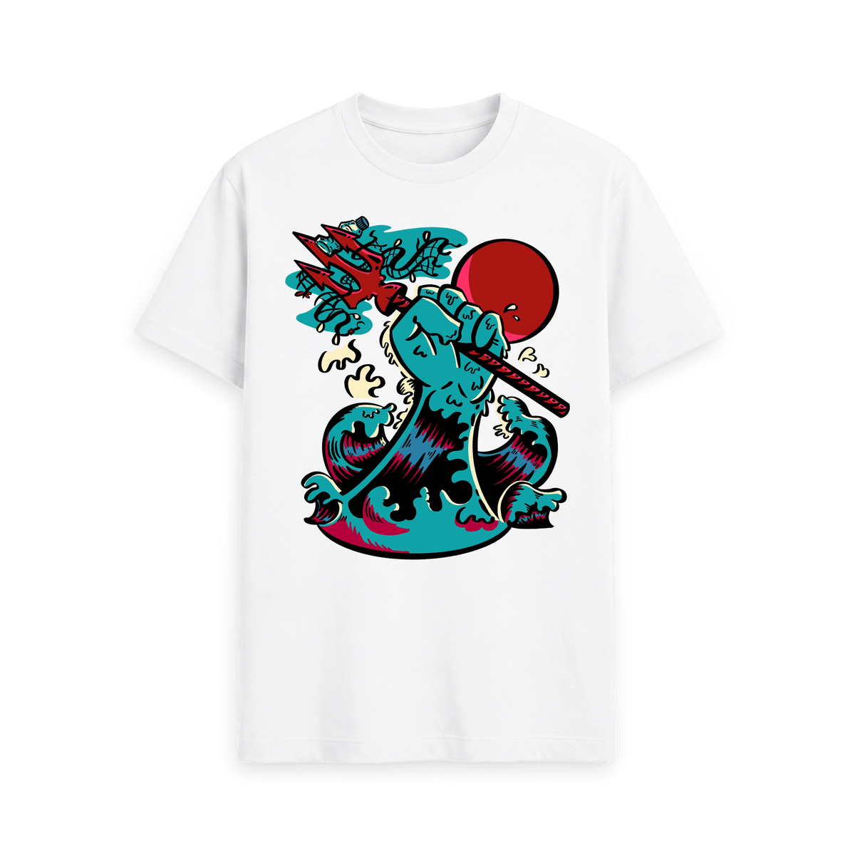 White Printed T-shirt Front