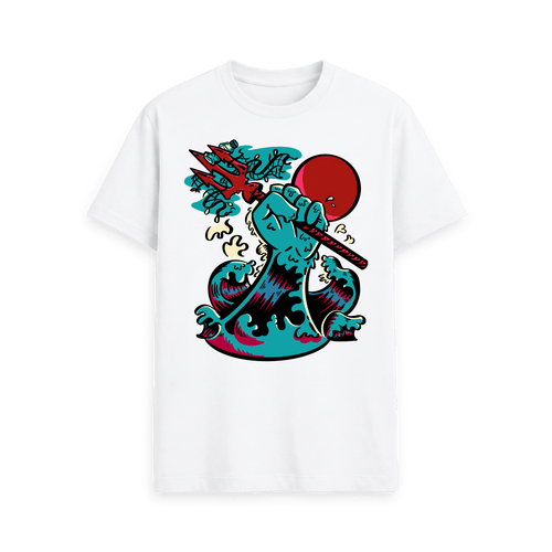 White Printed T-shirt Front