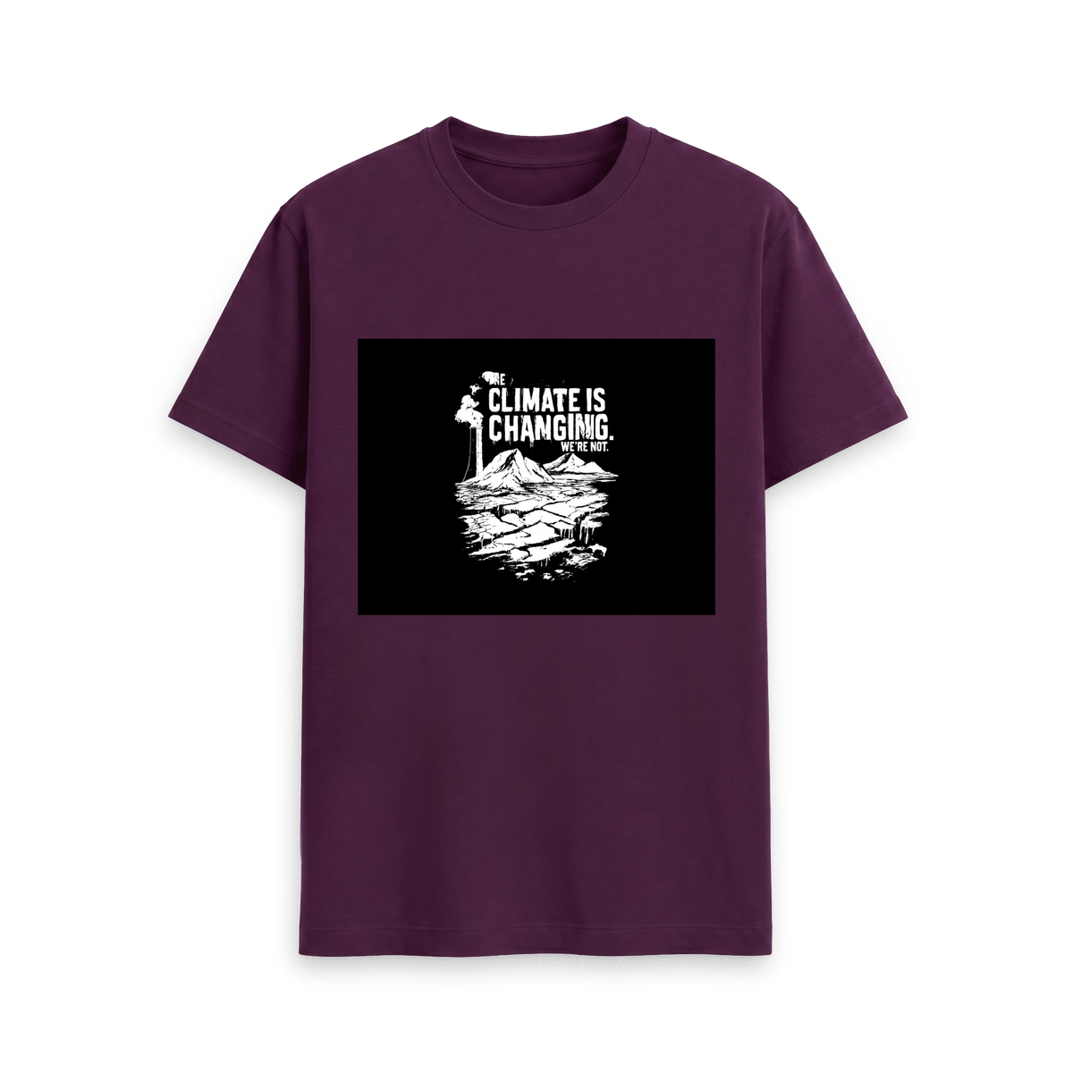 Purple Printed T-shirt Front