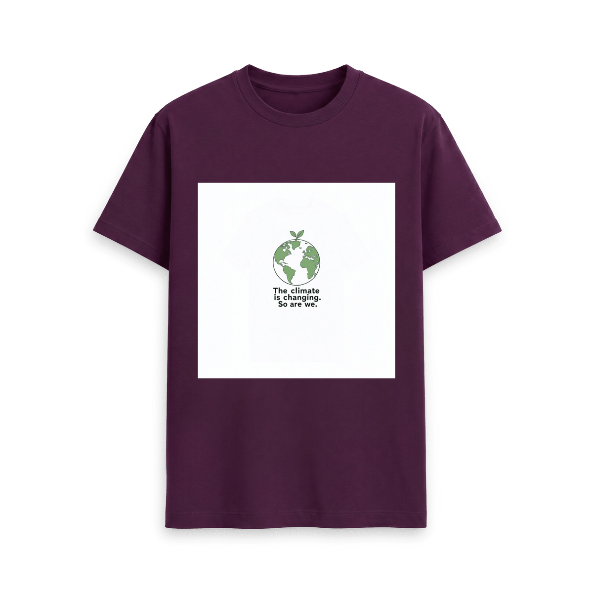 Purple Printed T-shirt Front