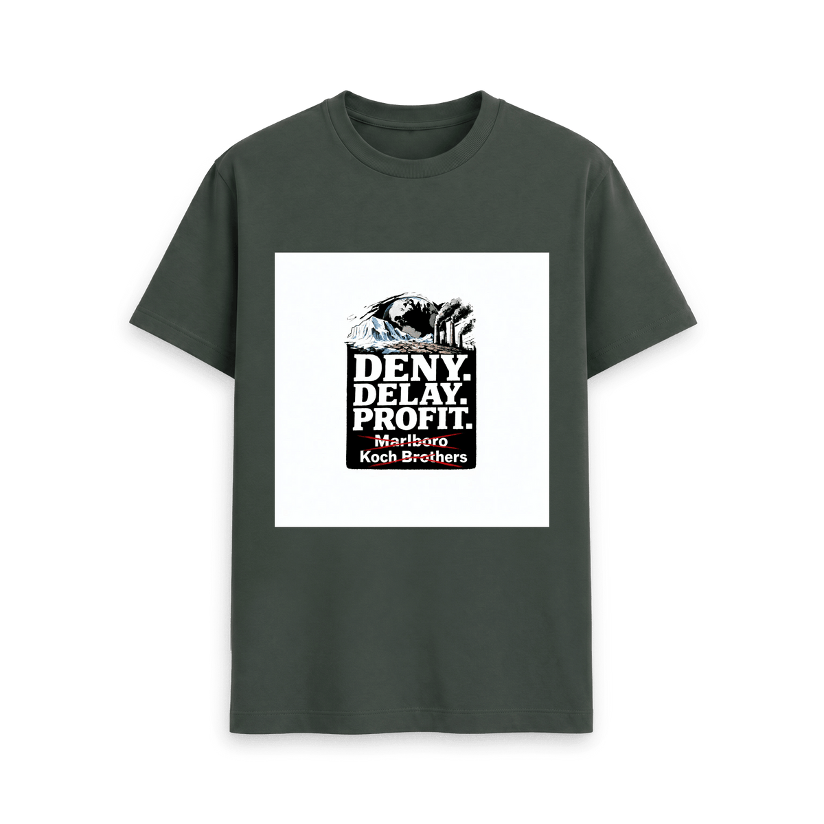 Dark Grey Printed T-shirt Front