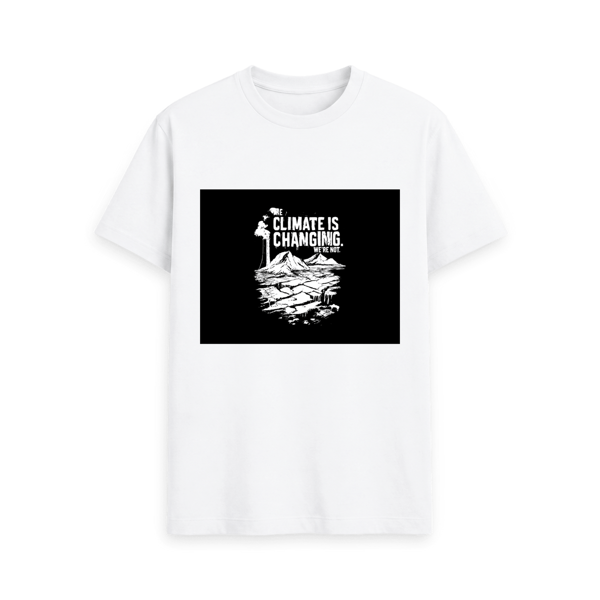 White Printed T-shirt Front