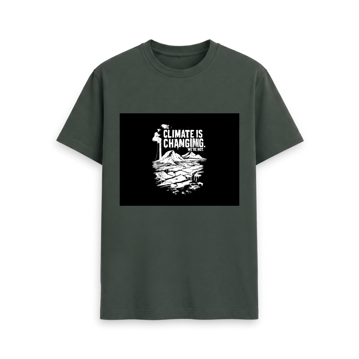 Dark Grey Printed T-shirt Front